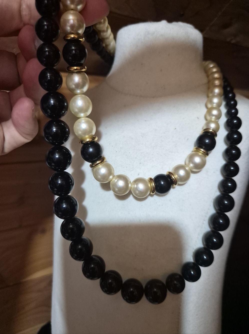 2 Napier Gold Pearl Necklaces